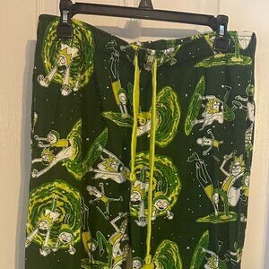 Rick and Morty size large pajama bottoms